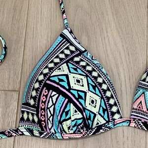 Pink and Blue String Bikini Top 🩵